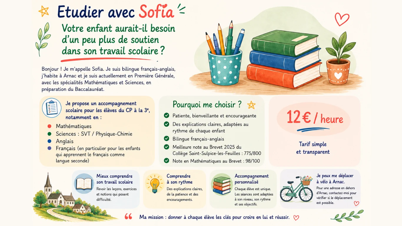 Accueil — Étudier avec Sofia